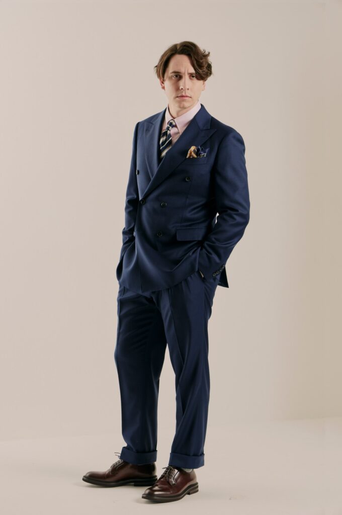 Двубортный Navy Костюм