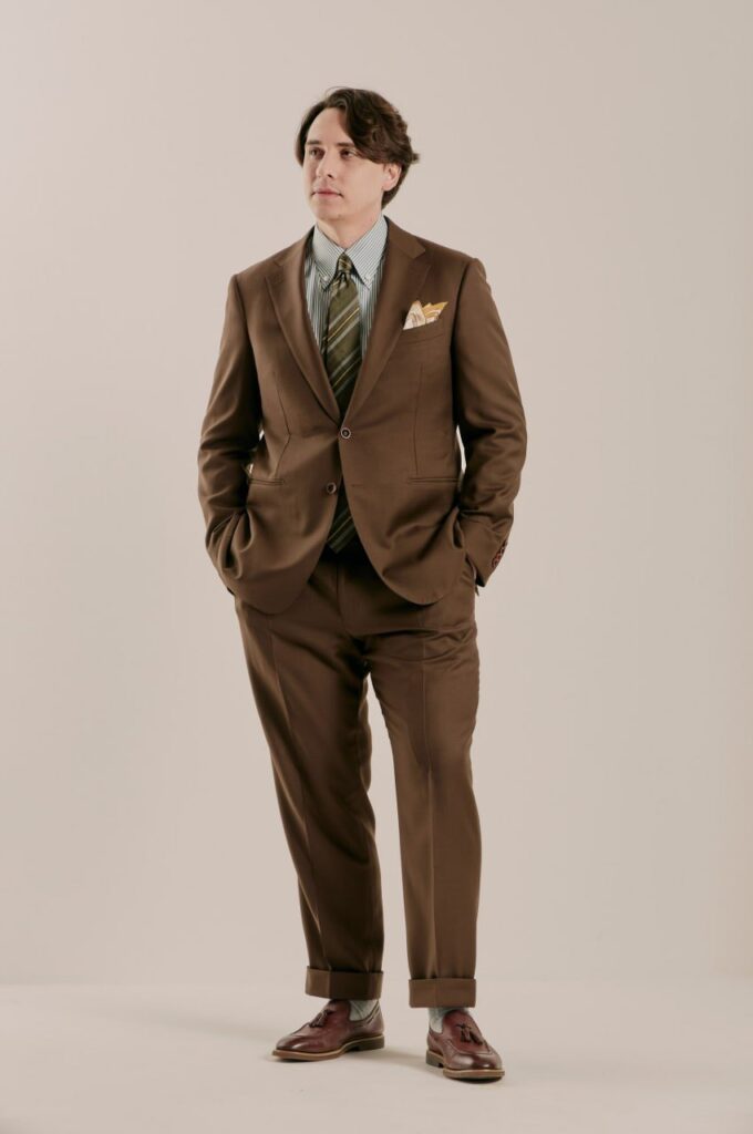 Однобортный Табачный Костюм