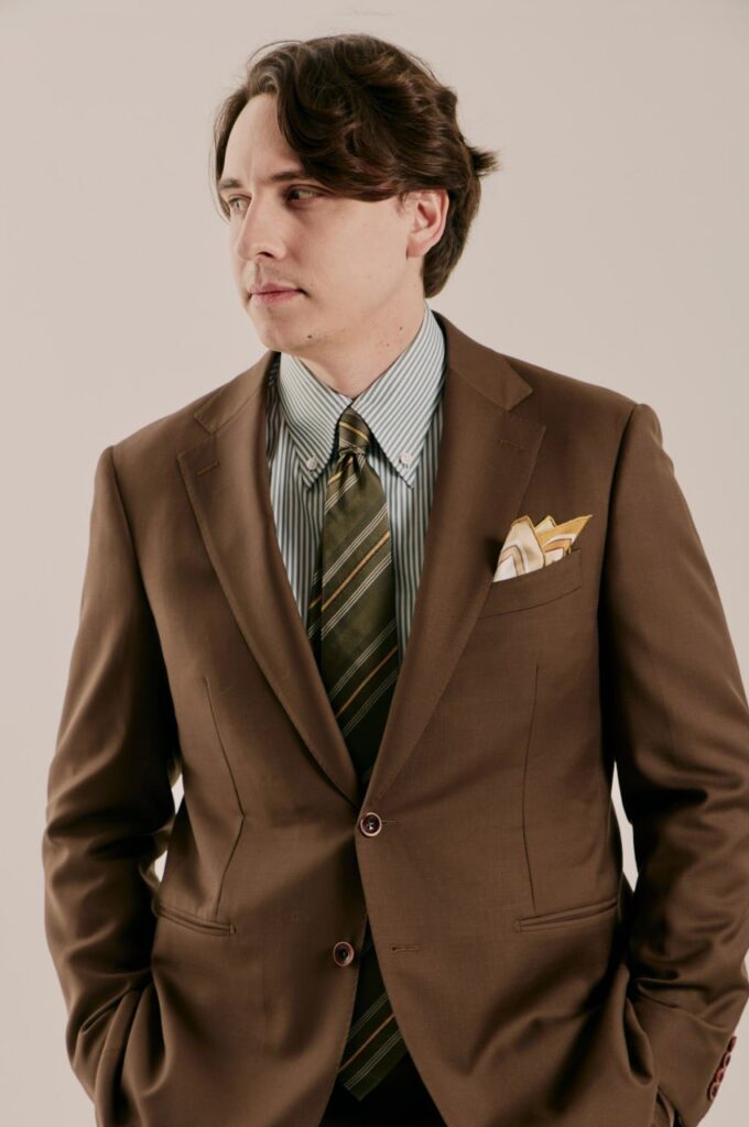 Однобортный Табачный Костюм