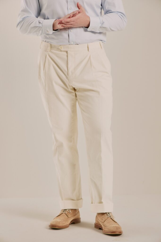 Вельветовые Молочные Брюки