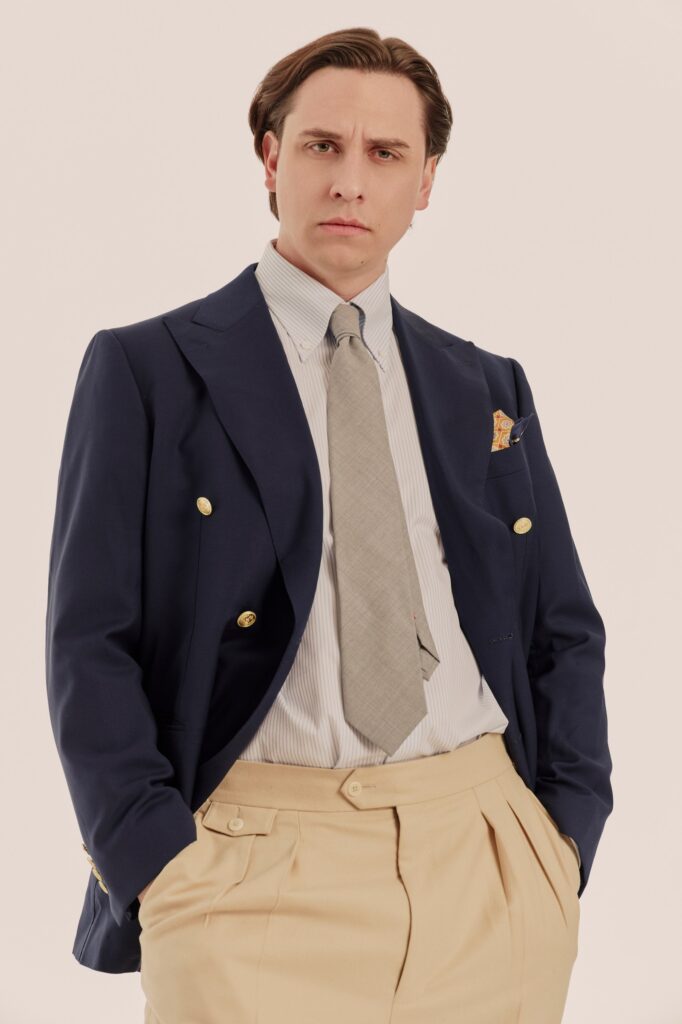Двубортный Navy Блейзер