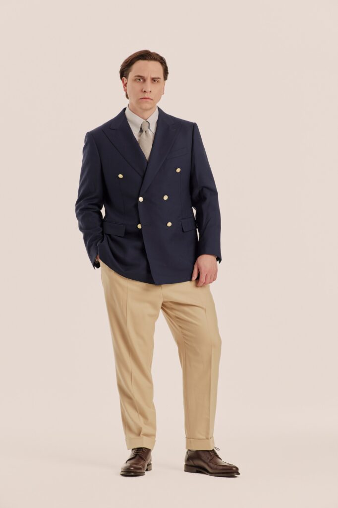 Двубортный Navy Блейзер