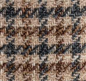 Tobacco & Sea Blue Houndstooth